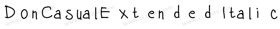 DonCasualExtended Italic字体转换